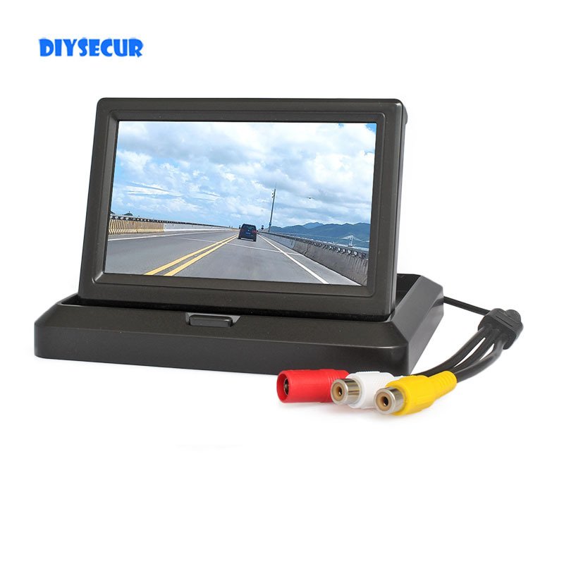 

DIYSECUR 800x480, 5-дюймовый складной TFT ЖК-монитор, автомобильный монитор заднего вида, автомобильный монитор заднего вида для камеры, DVD-видеомагнитофона