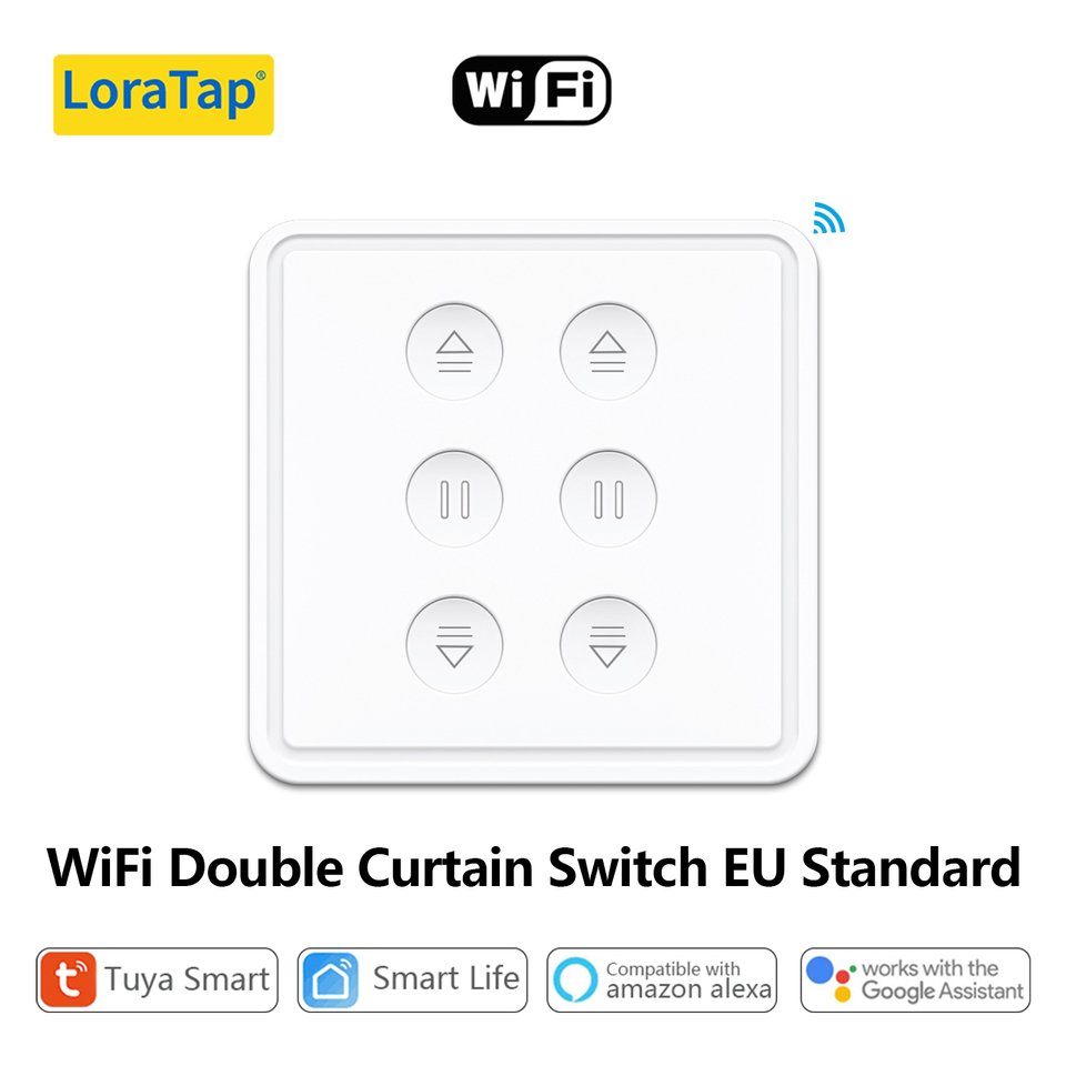 

LoraTap WiFi двойной переключатель штор для роллет