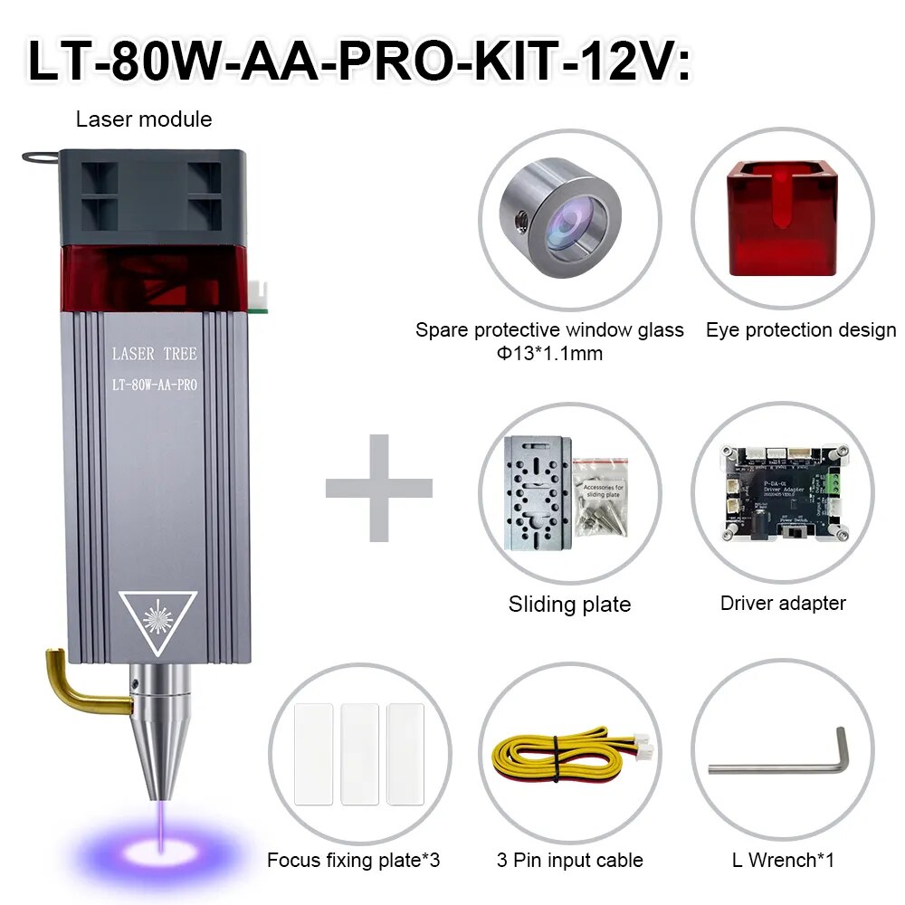 

LaserTree LT-80W-AA / LT-K20 / LT-K30 Лазерная головка 28-32 Вт