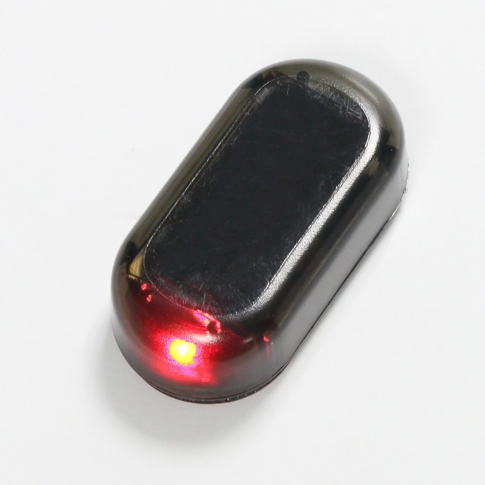 

Солнечная Панель + USB Светодиодный Мигающий Имитатор Поддельной Автомобильной Сигнализации