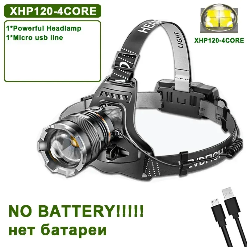 

Фонарь налобный ANTEAM XHP360 черного цвета