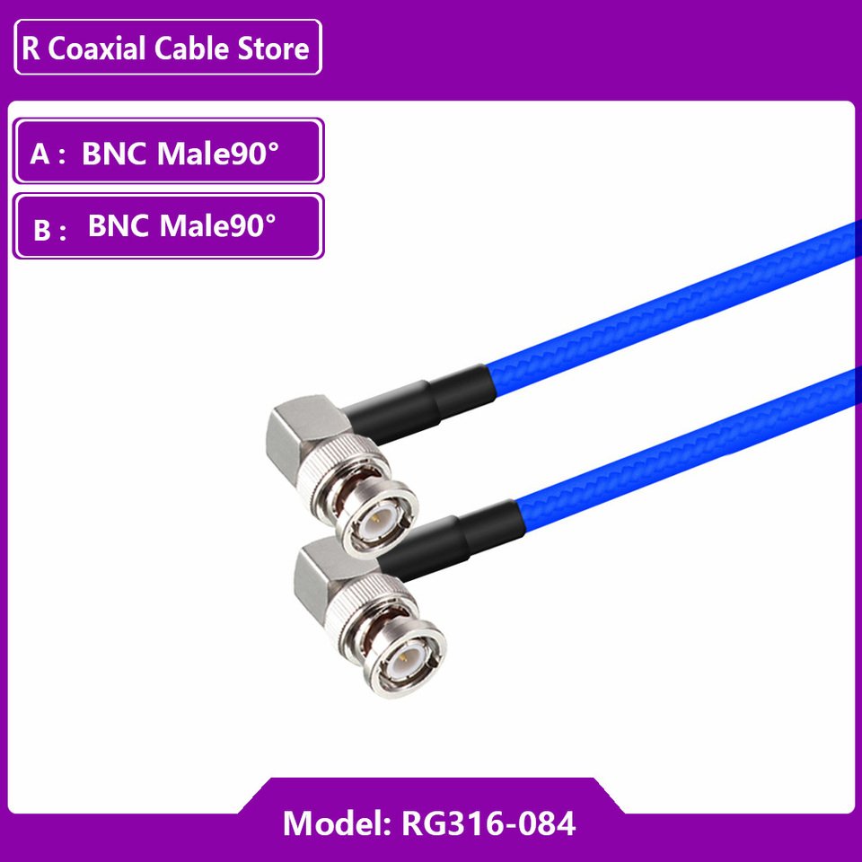 

Кабель RG316 BNC Male to BNC Male Plug Connector RF Коаксиальный 50 Ом Перемычка с низкими потерями Косичка 3G/4G/5G/LTE Удлинительный кабель для антенны