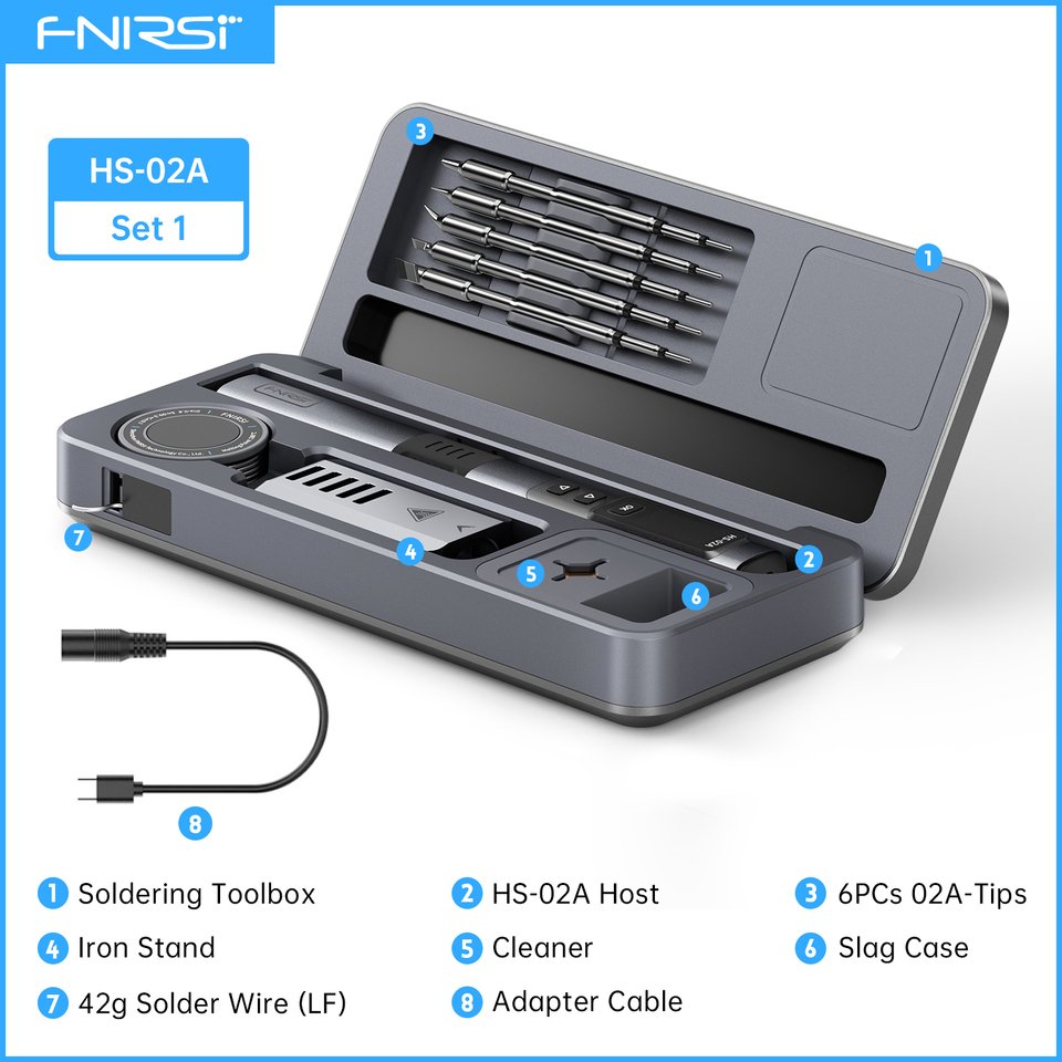 

FNIRSI HS-02 цифровой паяльник 100W