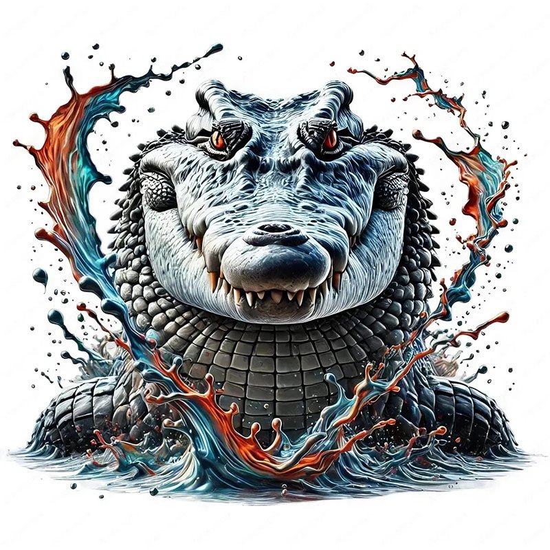 

Многоразовые наклейки на унитаз Colorful Crocodile