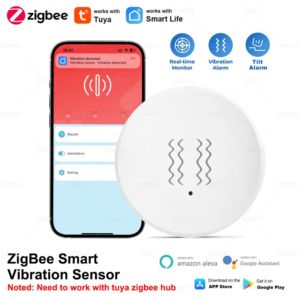

Датчик вибрации Tuya Zigbee