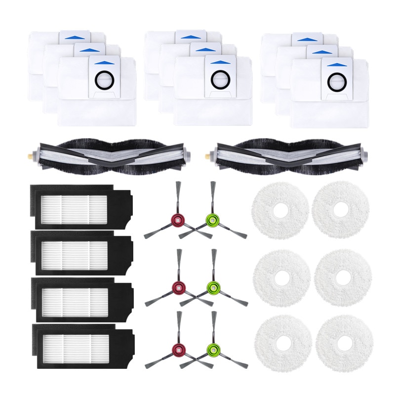 

Запчасти Ecovacs Deebot X1 TURBO/OMNI, Hepa фильтр, основная/боковая щетка, коврик для швабры, мешок для пыли, запасной аксессуар для робота-пылесоса на выбор