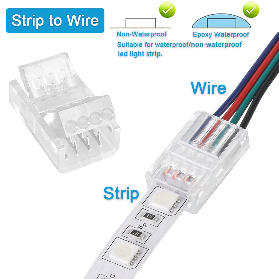 

Разъемы VBS Solderless Connector Strip to Strip/Wire для светодиодной ленты