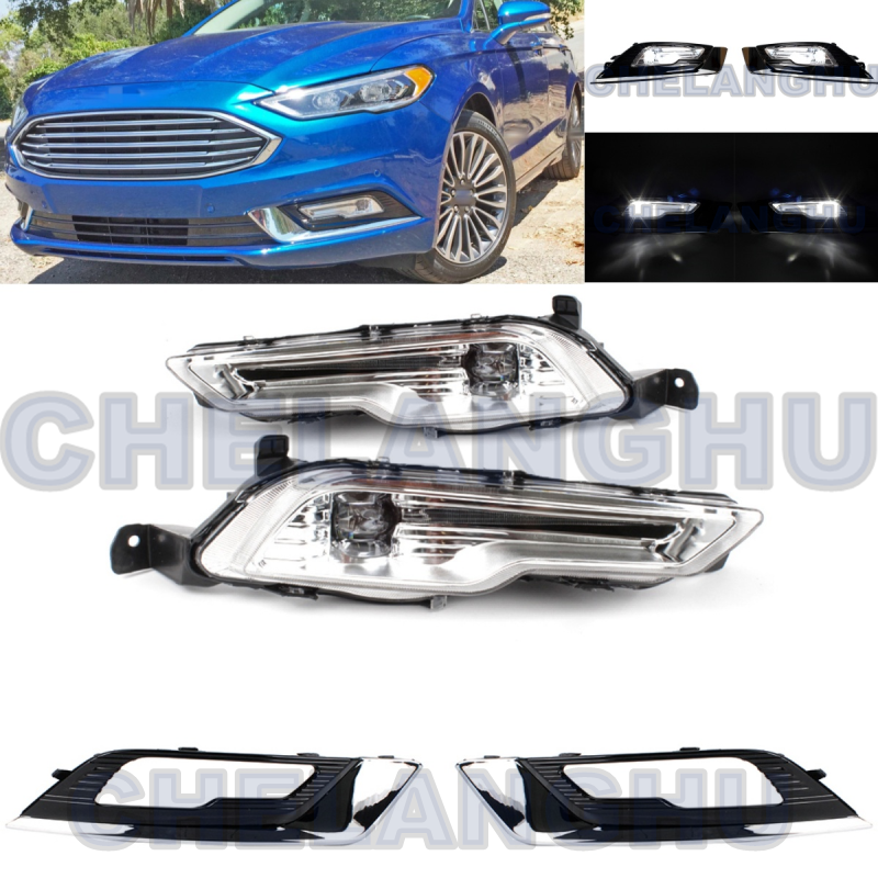 

Светодиодные противотуманные фары для Ford Fusion 2017 2018 1 комплект передних противотуманных фар + крышка решетки HS7Z-17B814-CA HS7Z-17B814-CB; HS7Z15200F HS7Z15201F