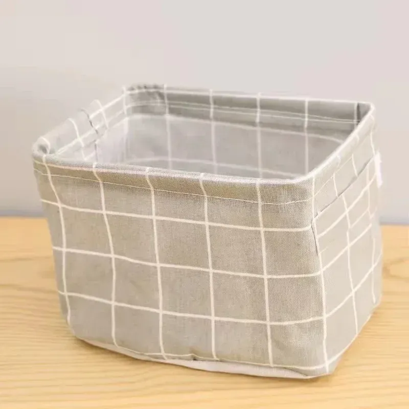 

Складная корзина для хранения из хлопка и льна