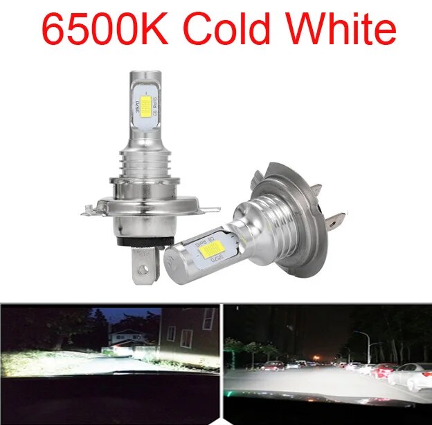 

2 шт., лампы для передних фар, H7, H4, H11, 9005 лм, 80 Вт, H1, 9006, HB3, 6000, HB4, K