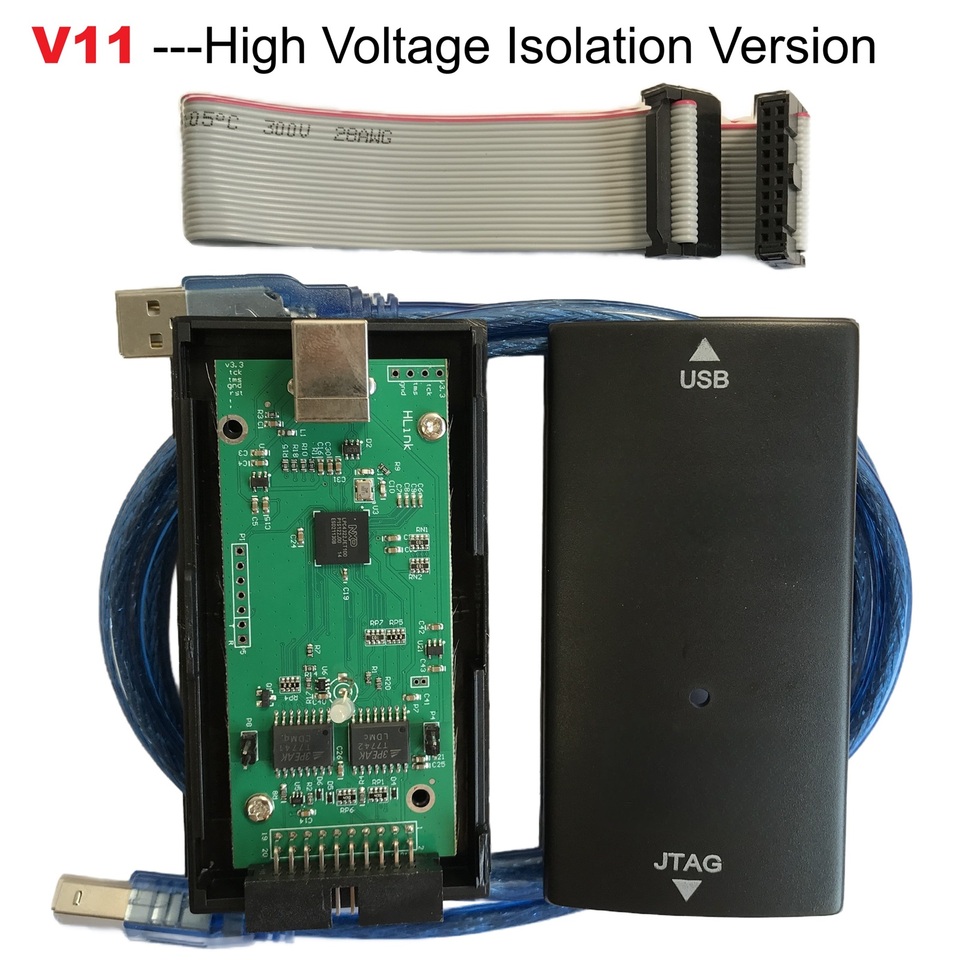 

Для J-LINK V11 Эмулятор STM32 ARM Jlink v11 Программатор Downloader JTAG SWD Высоковольтная изоляционная версия