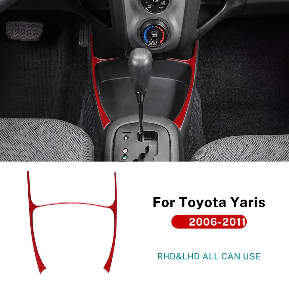 

Настоящая мягкая наклейка из углеродного волокна для Toyota Yaris 2006, 2007, 2008, 2009, 2010, 2011, LHD RHD, автомобильная рамка для хранения передач, аксессуары