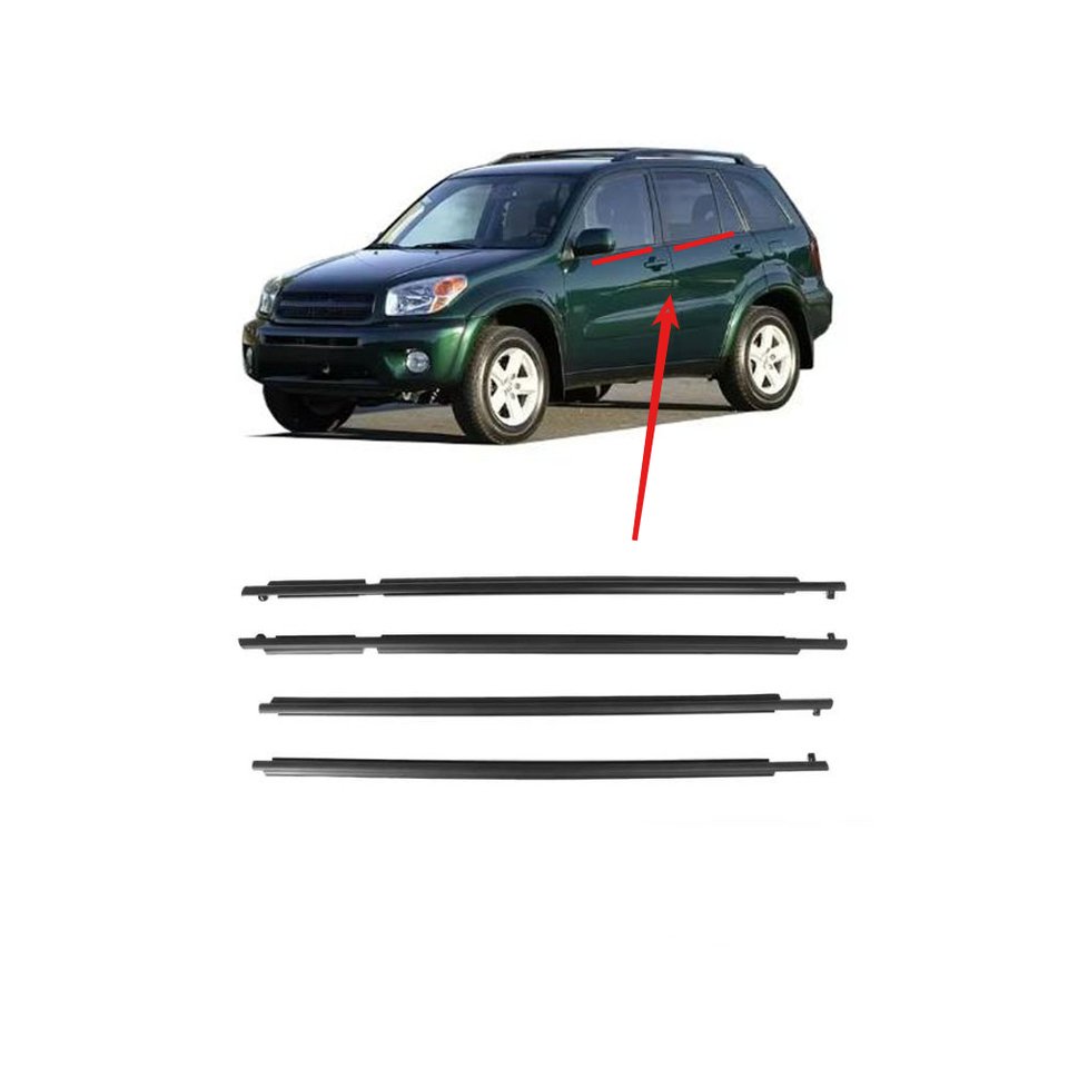 

4 шт., 91 см, резиновая наружная часть окна для Toyota RAV4 2008-2012, защитное стекло, уплотнительная лента для RAV-4, стеклянный ламинат 75721-42020