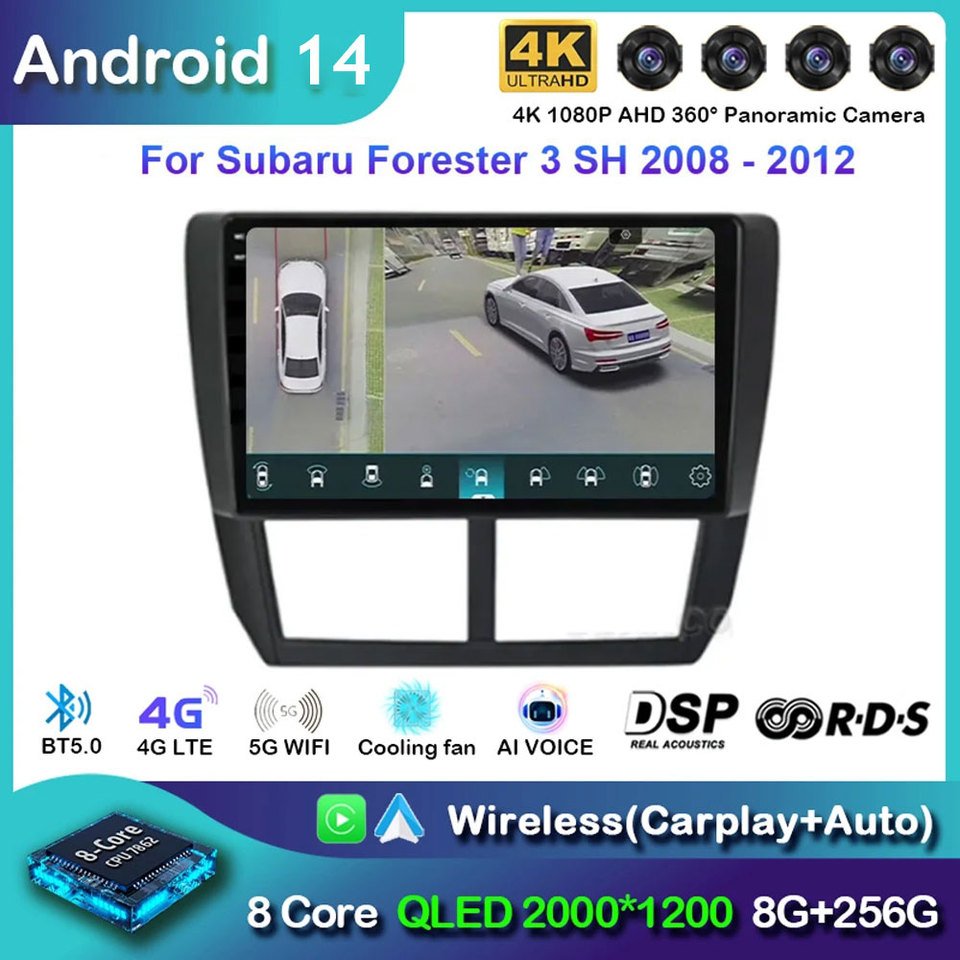 

Android 14 для Subaru Forester 3 SH 2008-2012 для Subaru Impreza GH GE 2007-2011 Автомобильный радиоприемник Мультимедийный видеоплеер Navigatio