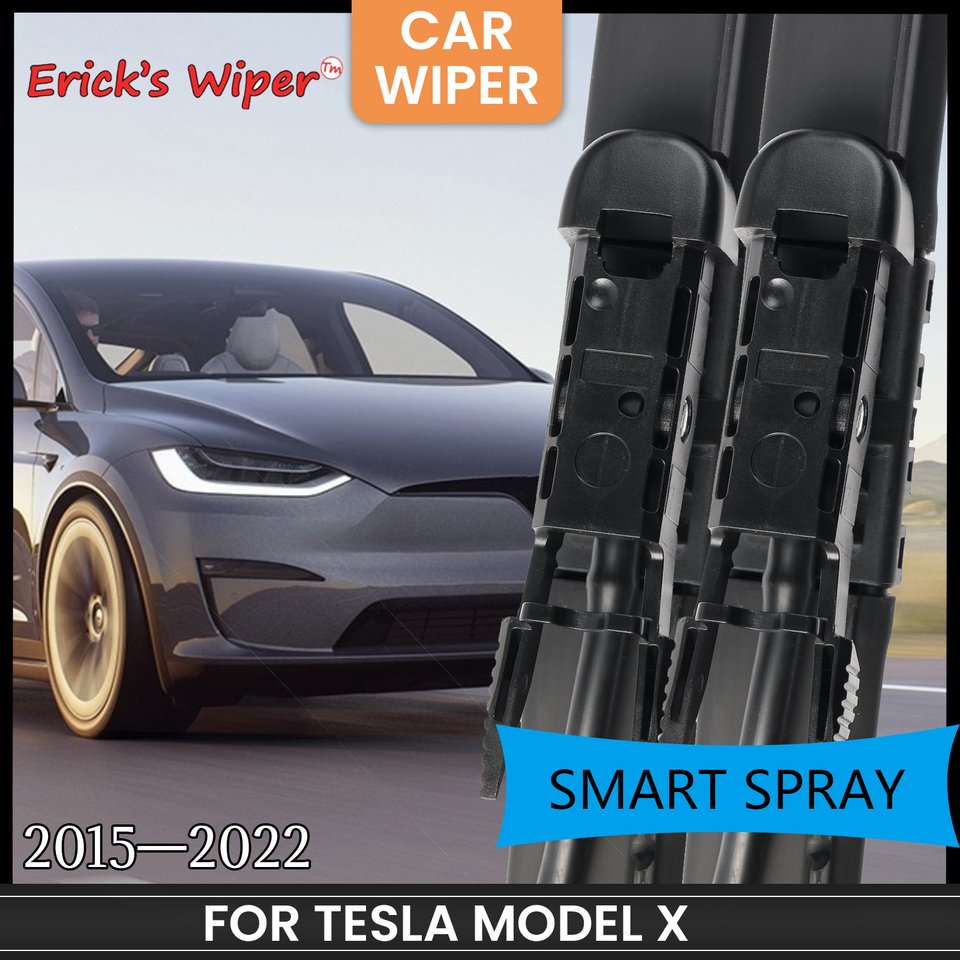

Передние щетки стеклоочистителя Erick для Tesla Model X 2015-2022 Щетки от дождя для лобового стекла 28 "+ 18" с насадками омывателя
