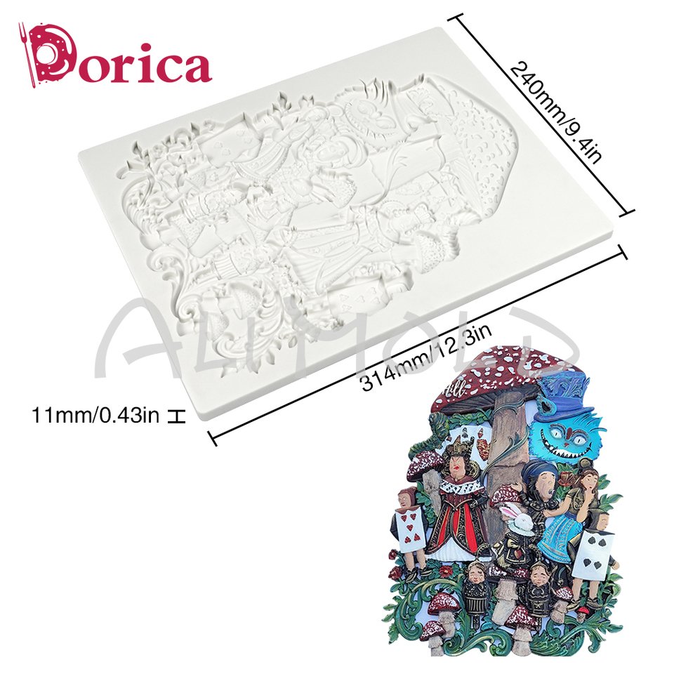 

Силиконовая форма для торта Dorica "Гриб покер страна чудес"