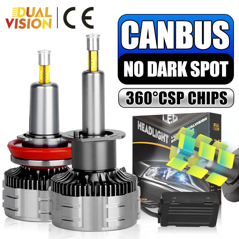 

Dualvision H7 LED Canbus 360 3D CSP H4 H11 H1 Автомобильные фары H8 9005 HB3 9006 HB4 H9 9012 HIR2 H9 Автолампы для объектива проектора