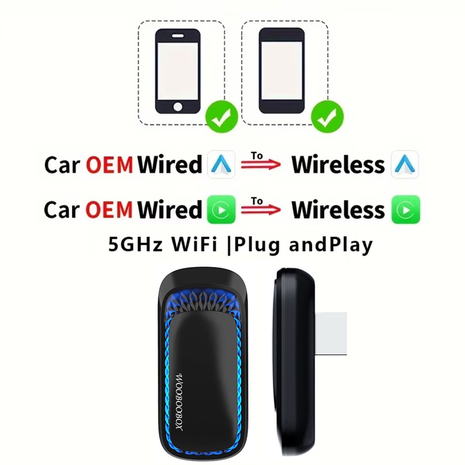 

НОВЫЙ проводной-беспроводной автомобильный адаптер CarPlay и Android для OEM Plug and Play 2in1 Smart Box с поддержкой Netflix для Mazda Toyota Volvo