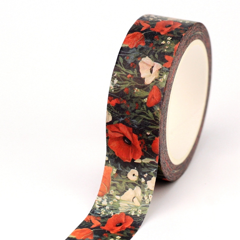 

Декоративные бумажные ленты GREATHOPE WASHI TAPE с дикими цветами