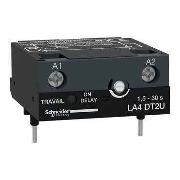 

Модуль электронного таймера LA4DT2U - тип задержки - 1,5...30 с - 24...250 В постоянного/переменного тока
