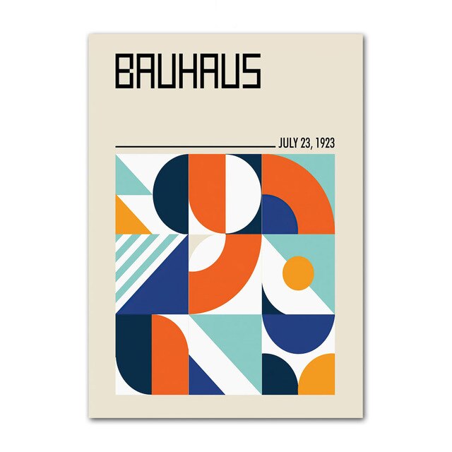 

Абстрактные геометрические плакаты Bauhaus Expo на холсте