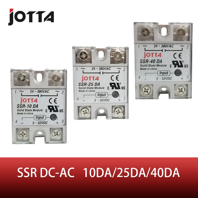 

Однофазное твердотельное реле JOTTA SSR-10DA/SSR-25DA/SSR-40DA