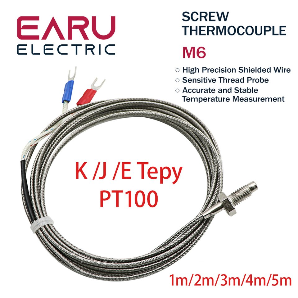 

Термодатчик EARUELECTRIC M6, термопара K/J/E/PT100, 0-400℃, кабель 1/2/3/4/5 м