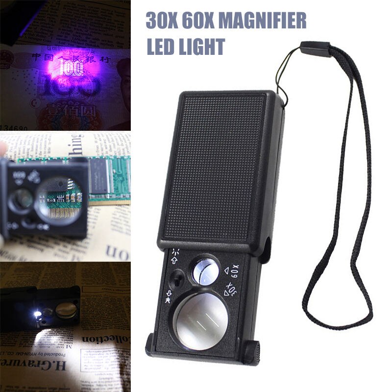 

Gaqqee лупа 30X 60X со светодиодом
