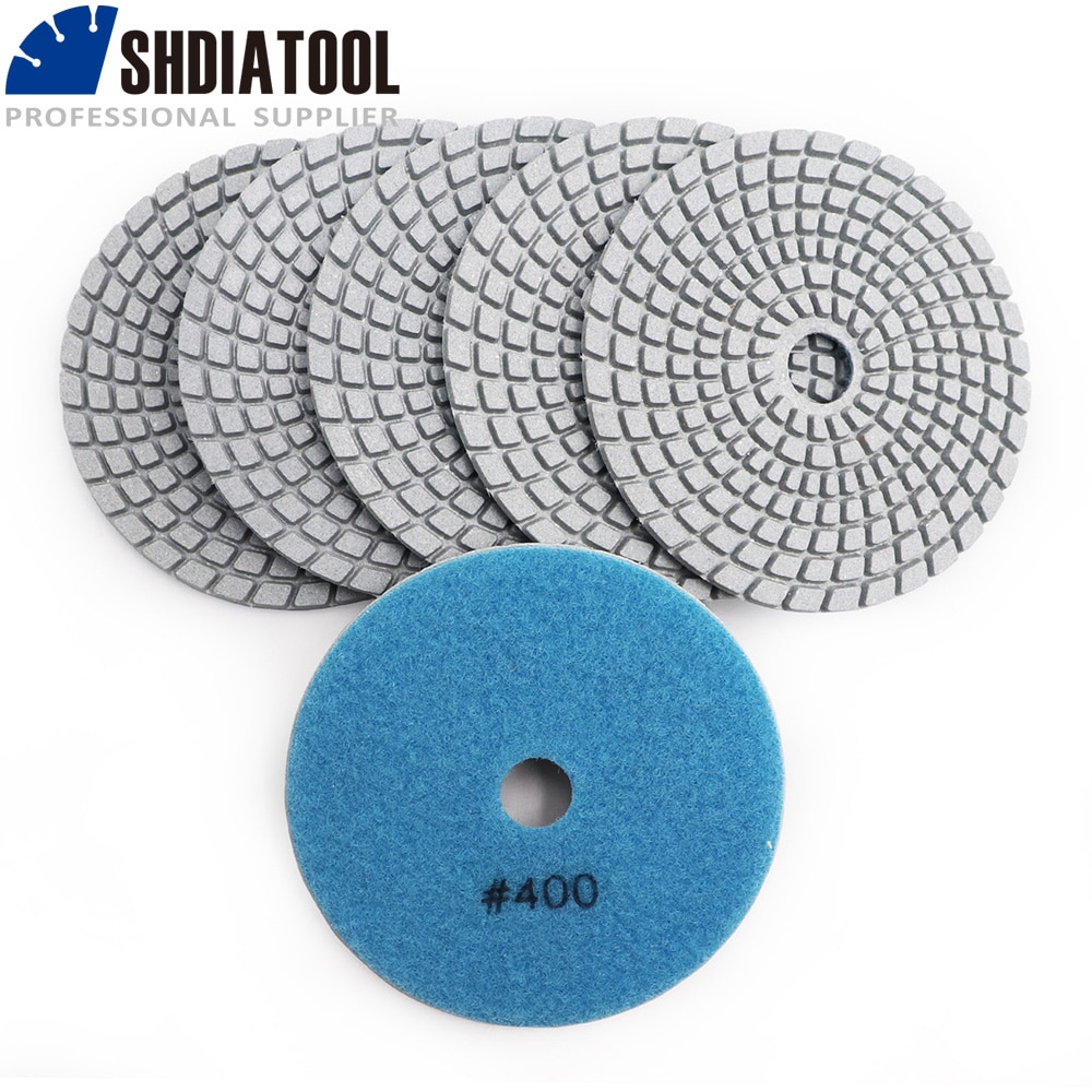 

SHDIATOOL Полировальные накладки для камня 4" #400 6 шт