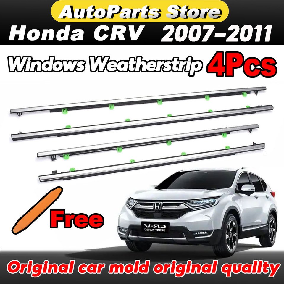 

Уплотнитель окна для Honda CRV CR-V 2007 2008 2009 2010 2011, хромированная резиновая накладка на дверь, наружные уплотнительные ремни для оконного стекла