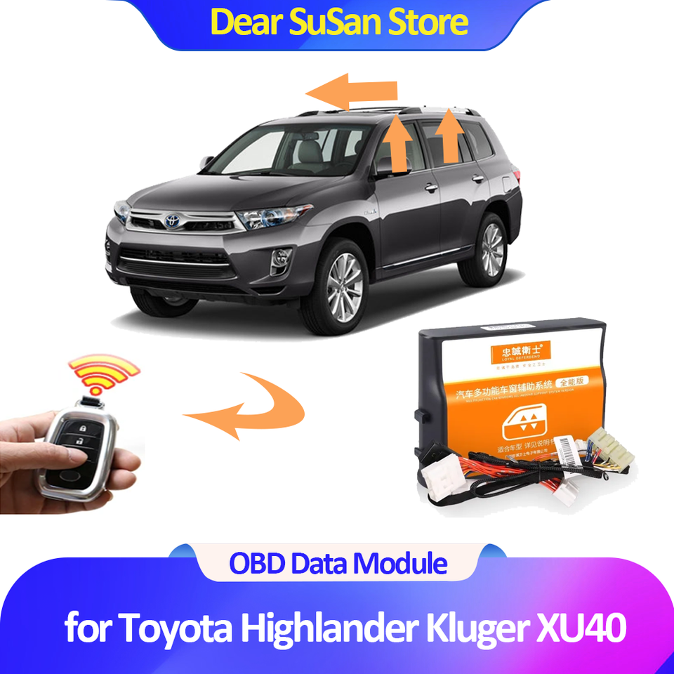 

Автомобильный модуль данных OBD для Toyota Highlander Kluger XU40 2008 ~ 2013 2009 2010 2011, оконный подъемный замок, автоматические аксессуары для дверей