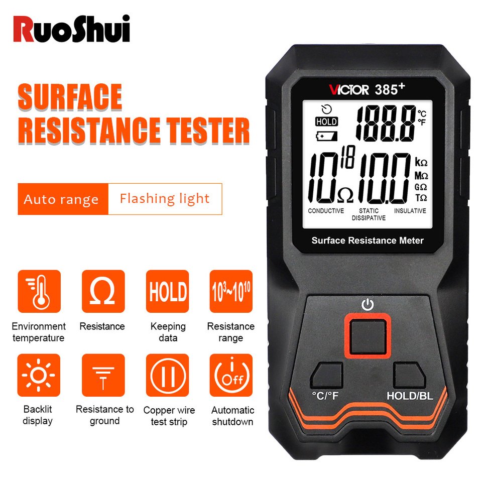 

RuoShui 385+ НОВЫЙ ОБНОВЛЕНИЙ РЕЗИСТЕТЕР ДЛЯ ПОВЕРХНОСТЕЙ Высокоточный БЫСТРЫЙ ИНДУКТИВНЫЙ ИЗМЕРИТЕЛЬ 1000-ет мощность 10 Ом