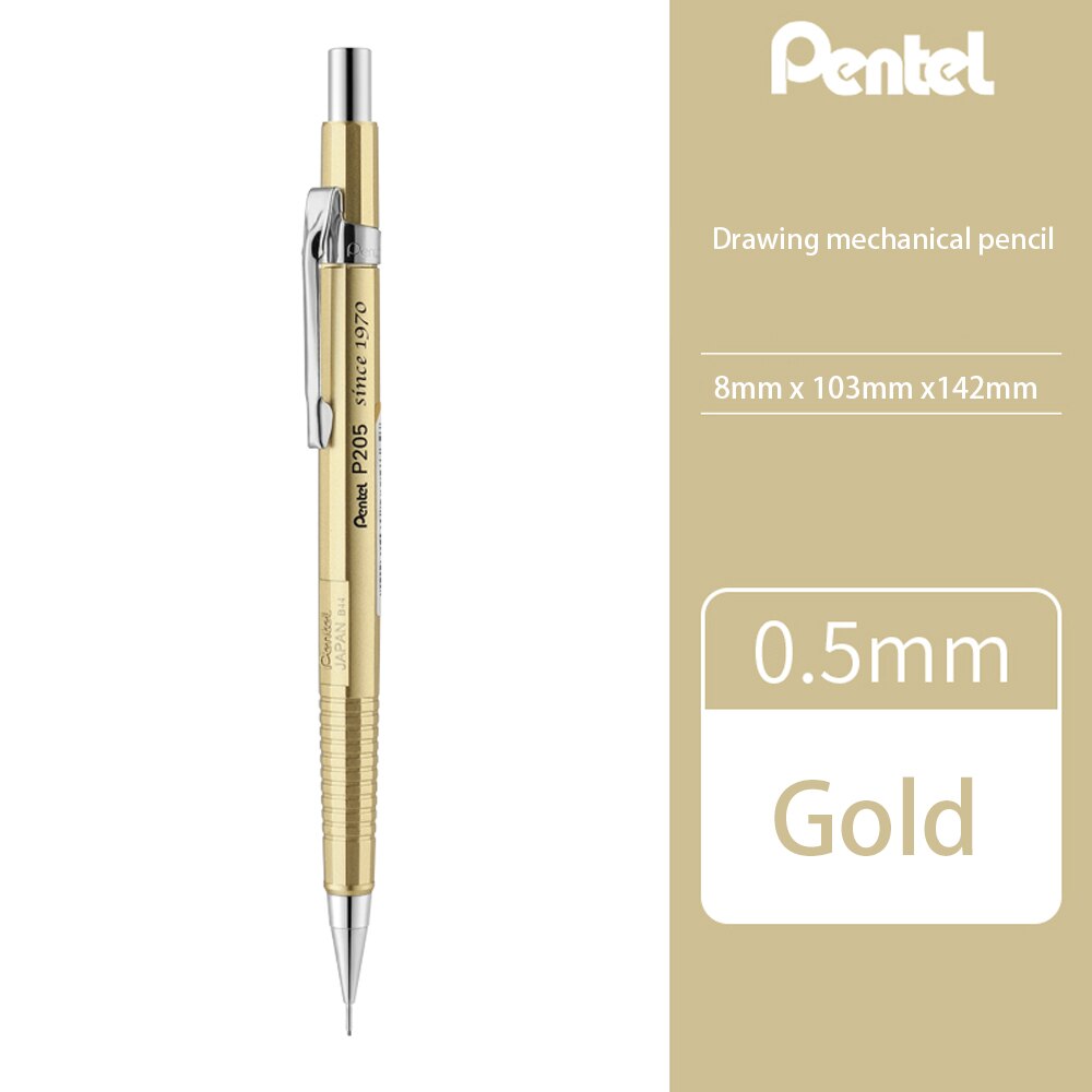 

Механический карандаш Pentel P205 латунный 0,5 мм