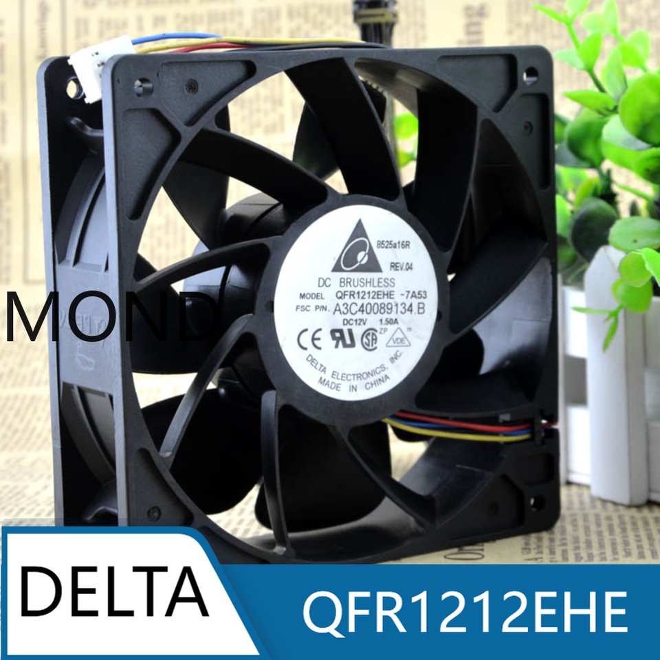

QFR1212EHE Вентилятор охлаждения сервера Delta 12 см 12038 12 В 1,5 А 120*120*38 мм 4000 об/мин Высокоскоростной вентилятор для корпуса Оригинальный