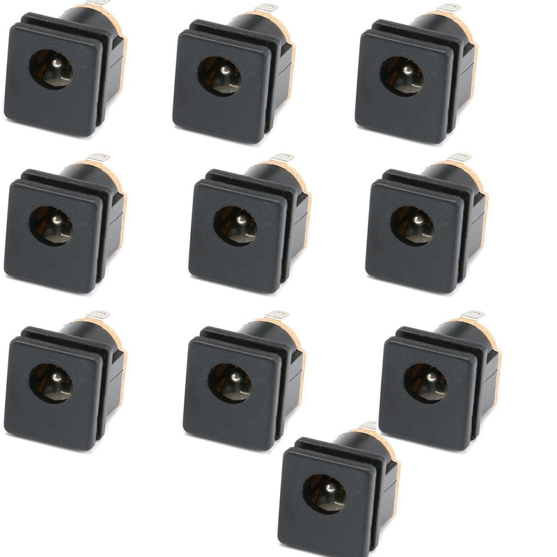 

Разъемы DC-015 5,5x2,1 мм черные 10 шт