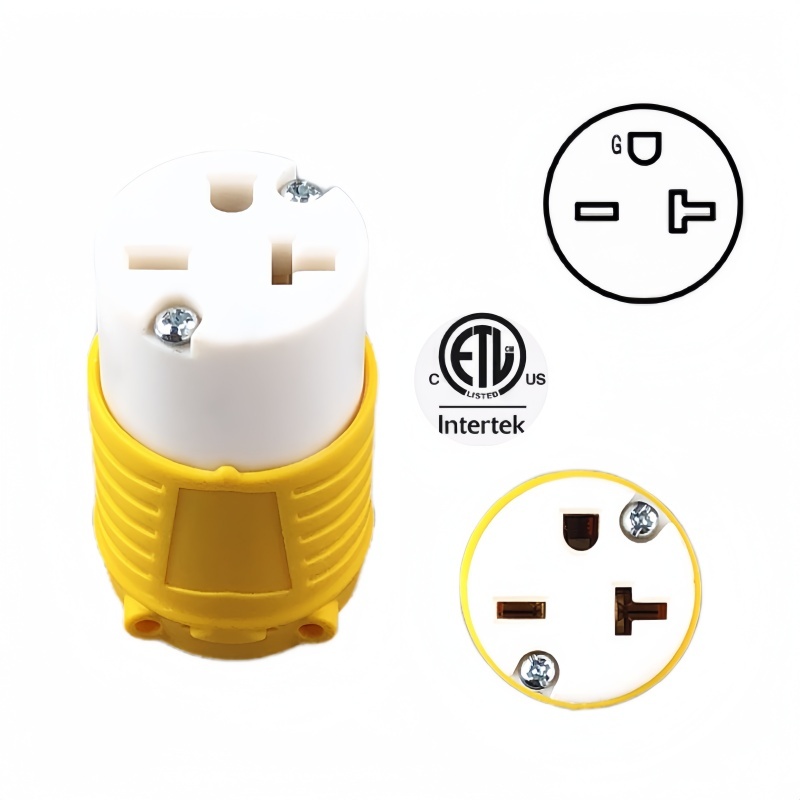 

Сменный разъем NEMA 6-20R, 20 А, 250 В, простая сборка, электрическая розетка с прямым лезвием, ETL