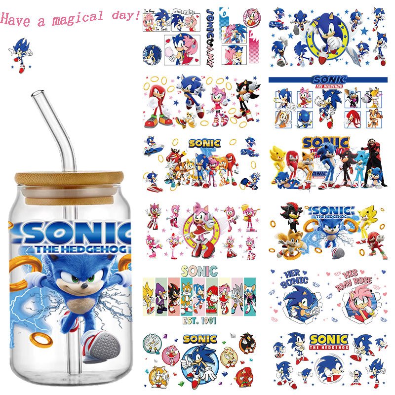 

Sonic The Hedgehog стикеры для стакана Libbey