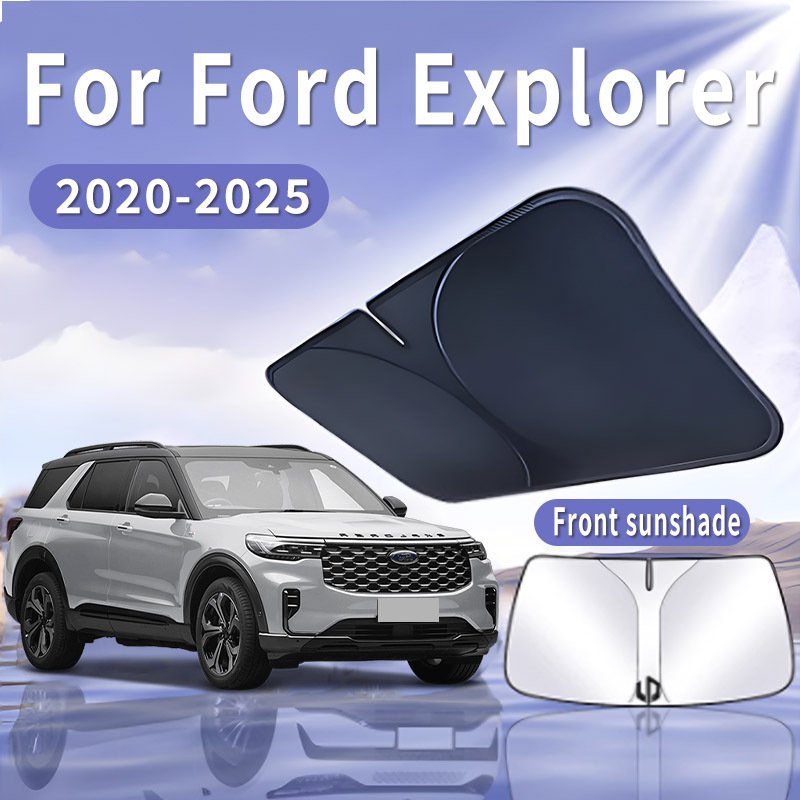 

Автомобильный солнцезащитный козырек для Ford Explorer 2020 ~ 2025 2021 2022 солнцезащитный козырек на лобовое стекло теплоизоляция летнее охлаждение автоаксессуары