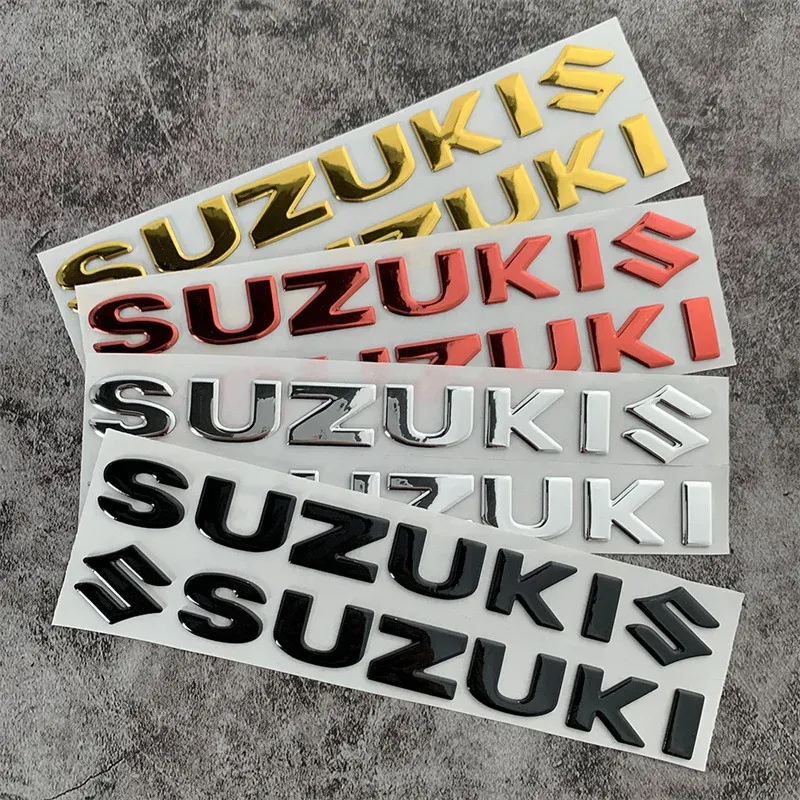 

2 шт. новая наклейка на мотоцикл 3D ПВХ для Suzuki наклейка 3D наклейка на бак логотип Золотая эмблема водонепроницаемый декор