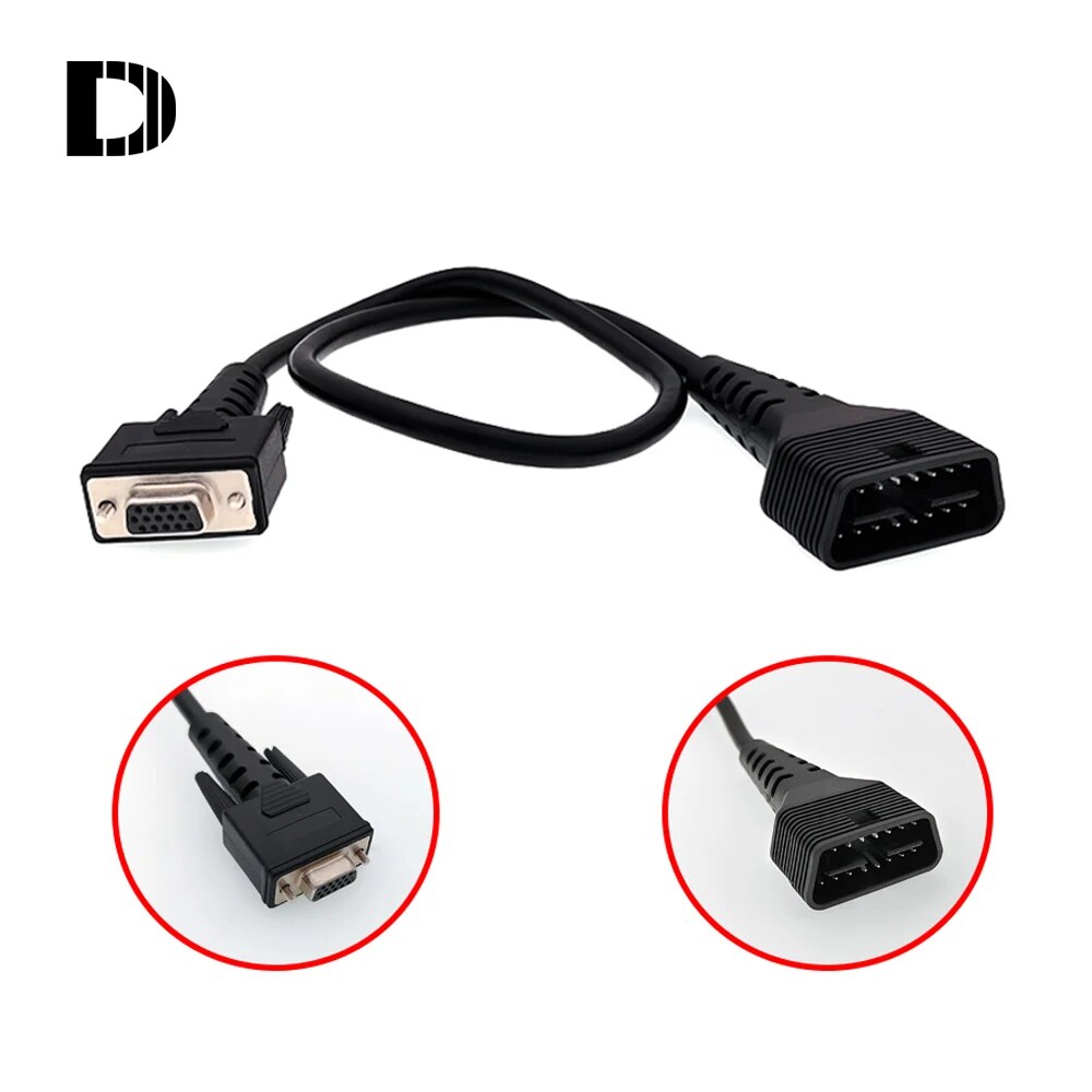 

Основный кабель OBD2 для запуска DBSCAR 7 DP15 к OBD «папа» 16-контактный адаптер-удлинитель OBD1 CRP429C Dbscar VII 3 ряда
