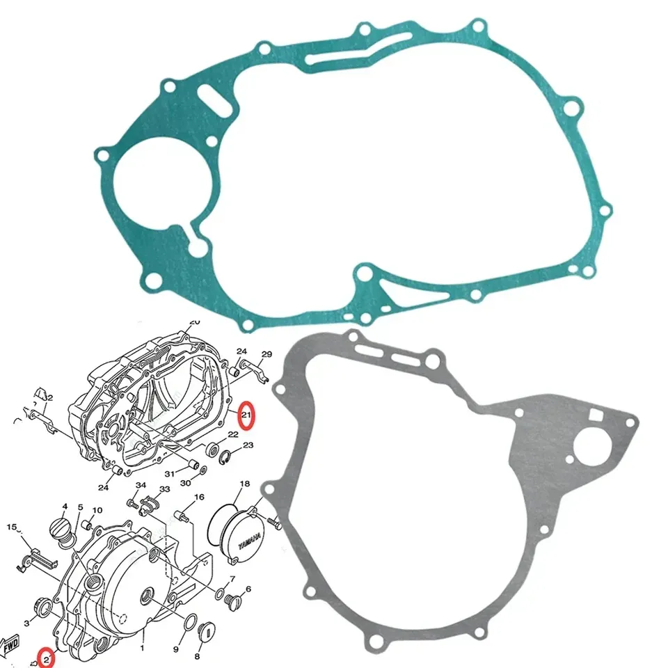 

Прокладка крышки сцепления генератора картера для Yamaha XVS650 V-Star 650 98-17 Drag Star 650 XVS400 XV500 XV400 XV535 Virago 535
