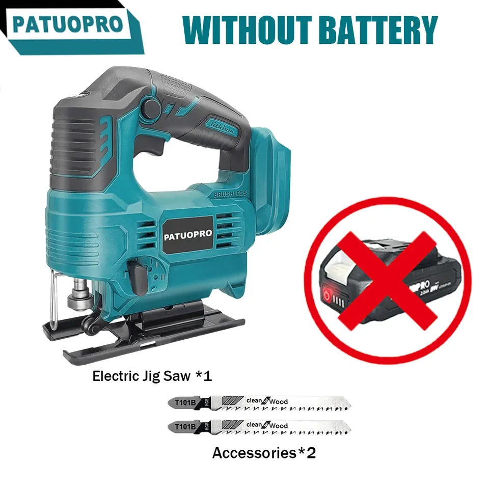 

Аккумуляторный бесщеточный лобзик PATUOPRO 65 мм для Makita 18 В