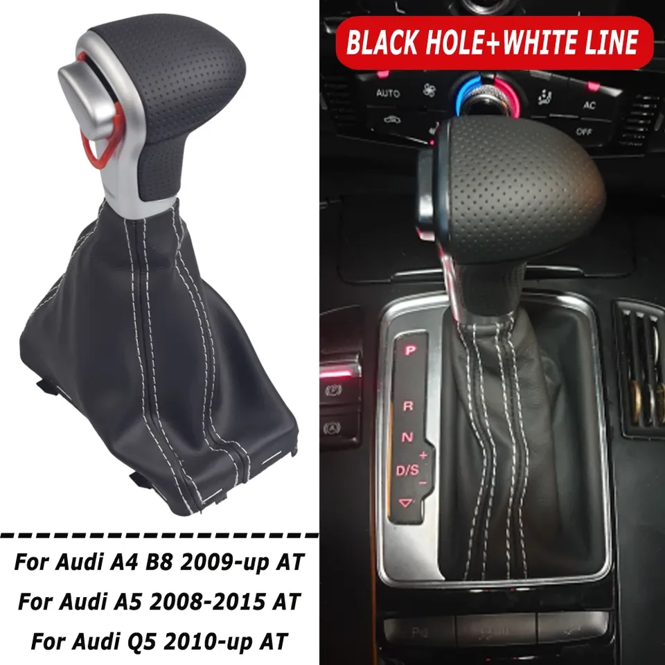 

Для Audi A4 B8 2009-up/A5 2008-up/Q5 2009-2015/A6 C6 2006-2011/A6L C7 2012-2018 автомобильная кожаная ручка переключения передач ручки переключения передач