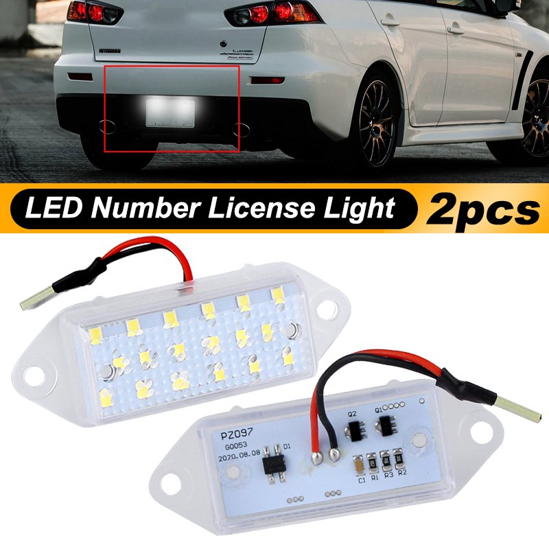 

2x светодиодные лампы номерного знака для Mitsubishi 2003-2017 Lancer и 2007-2016 Evo Evolution X Tail Tag Lamps 8341A099, MB 596500