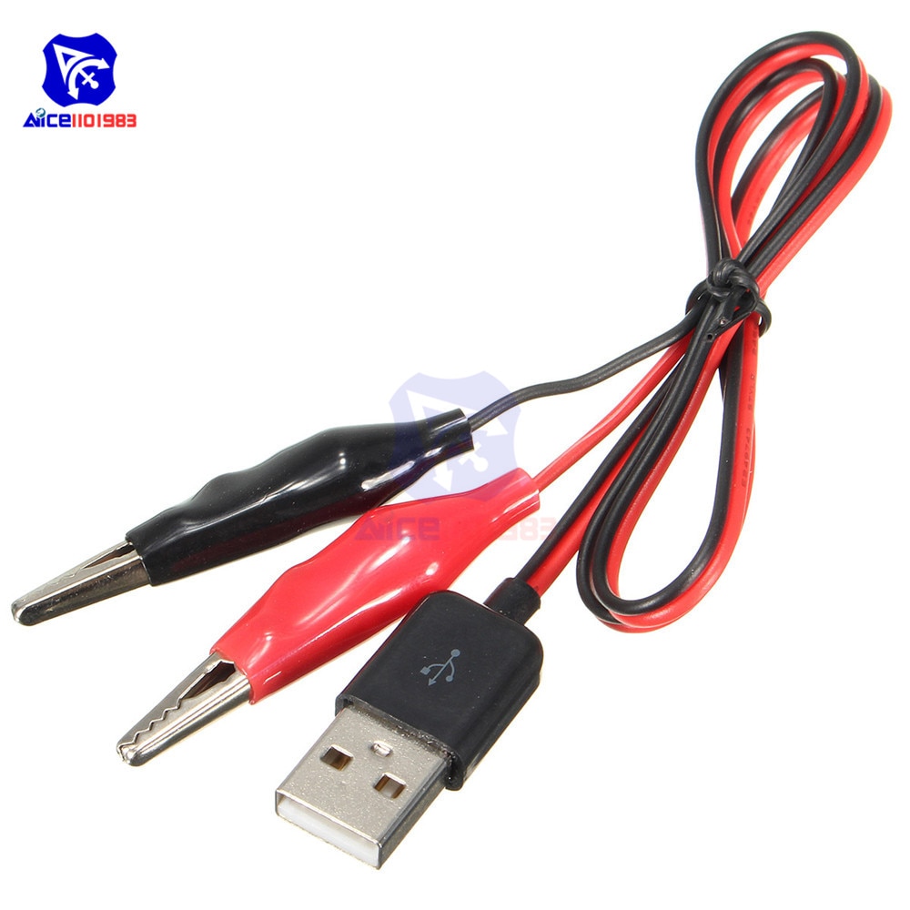 

Испытательные зажимы типа «Аллигатор» diymore на USB Штекерный разъем адаптер питания длина провода 60 см
