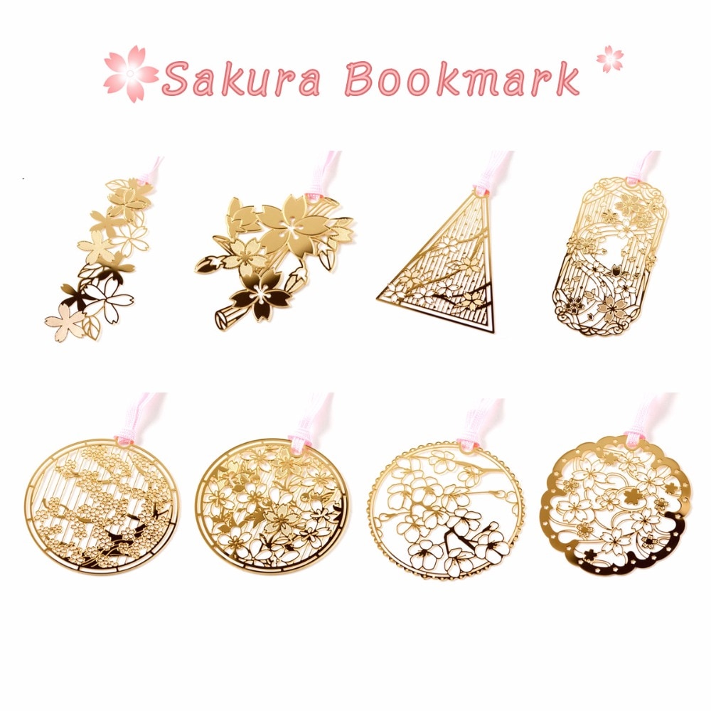 

8 золотых металлических закладок Sakura VALIOSOPA