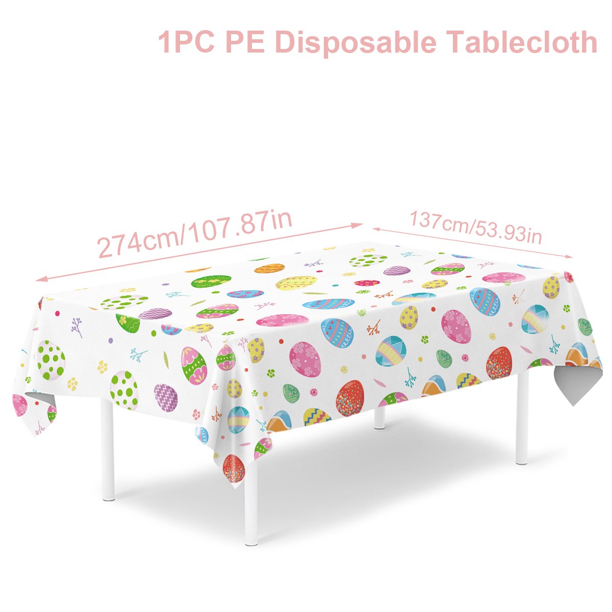 

Пасхальная скатерть с кроликом и яйцами 137x274 см