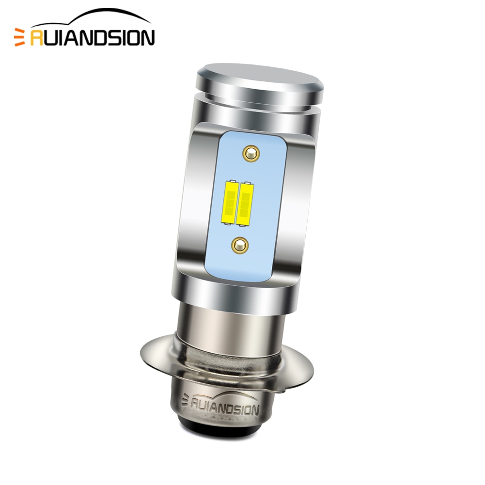 

RUIANDSION 18W H6M P15D P15D-25-1 лампочка для мотоциклетной фары, лампочка для мотоциклетной фары, лампочка для фар головного света, яркая, белая, желтая, дальний/ближний свет