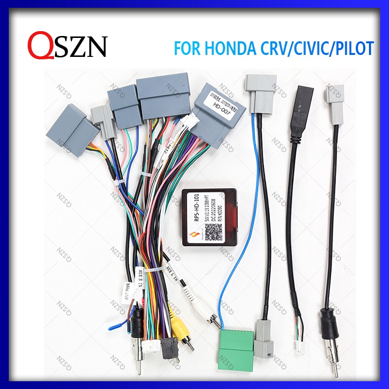 

QSZN автомобильный радиоприемник, стереоприемник CAN-шины, фотосессия, для HONDA CRV/Civic/pilot, жгут проводов, кабель питания
