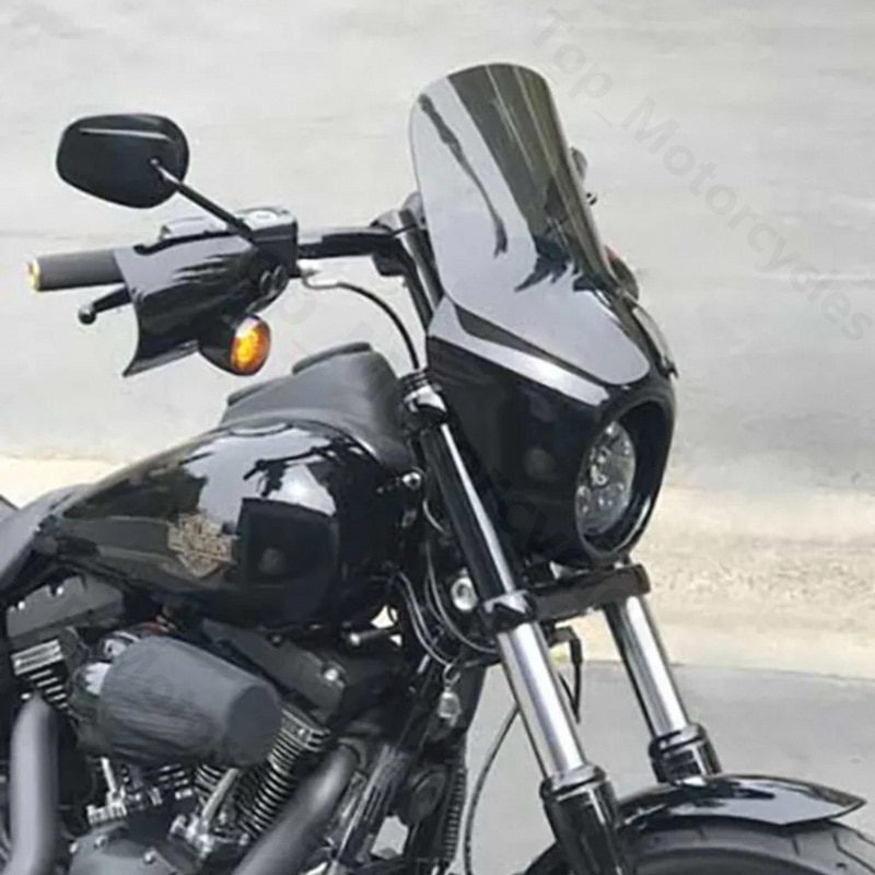 

Для Harley Dyna Low Rider Lowrider S уличный мотоциклетный ламинар ветровое стекло ветровые экраны ветровые дефлекторы козырек черный